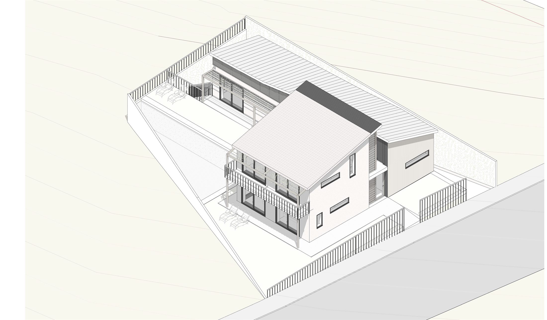 L-House — axonometría