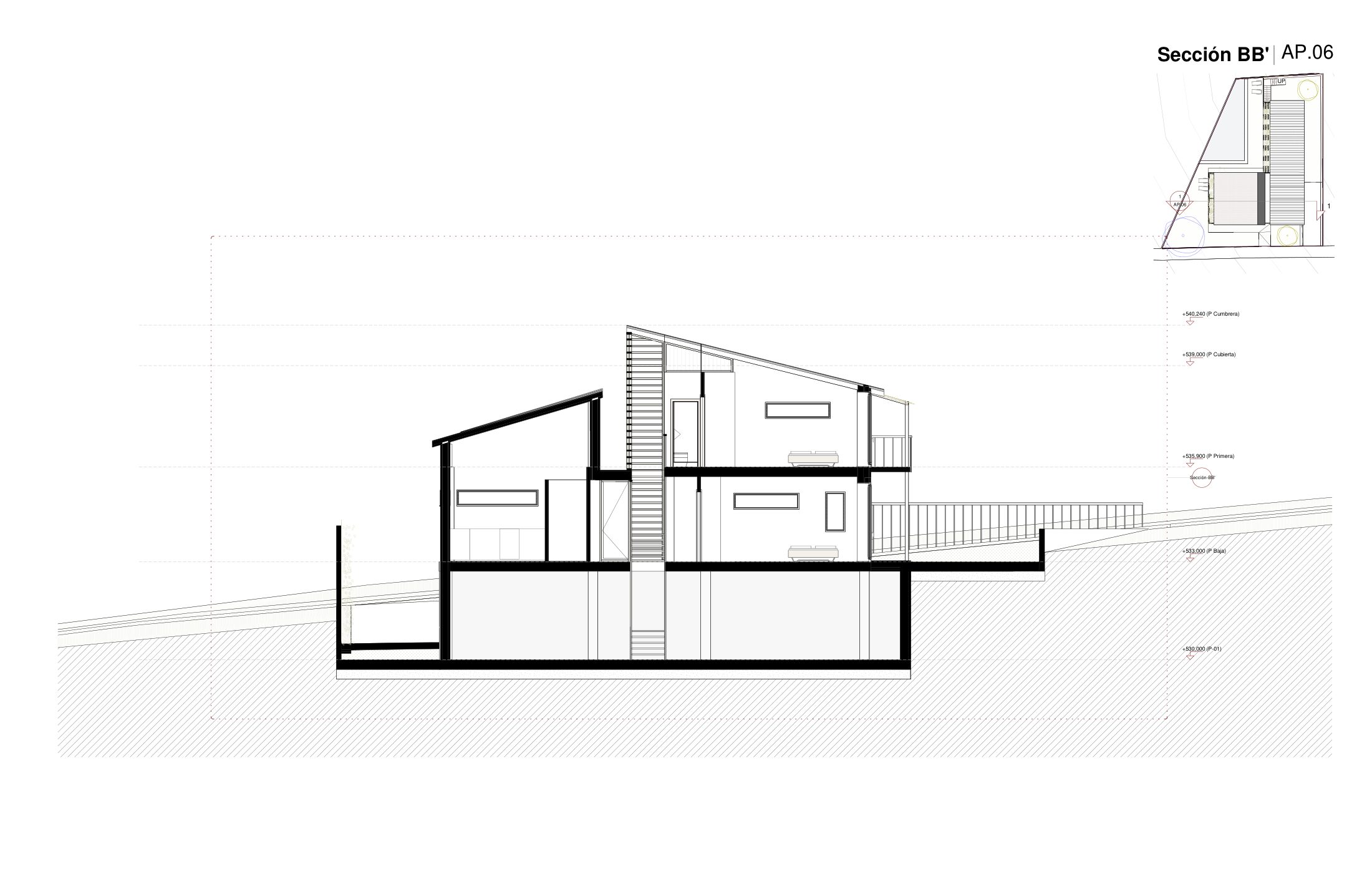 L-House — sección BB'