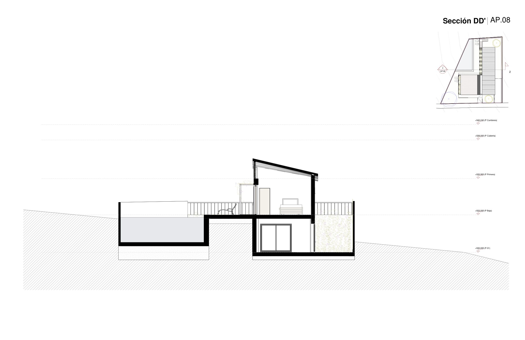 L-House — sección DD'