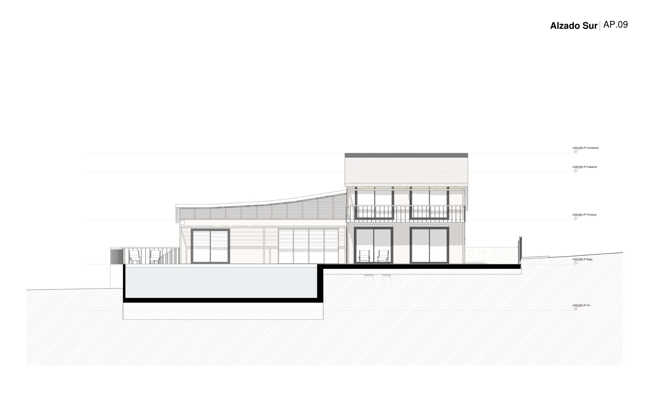 L-House — alzado sur