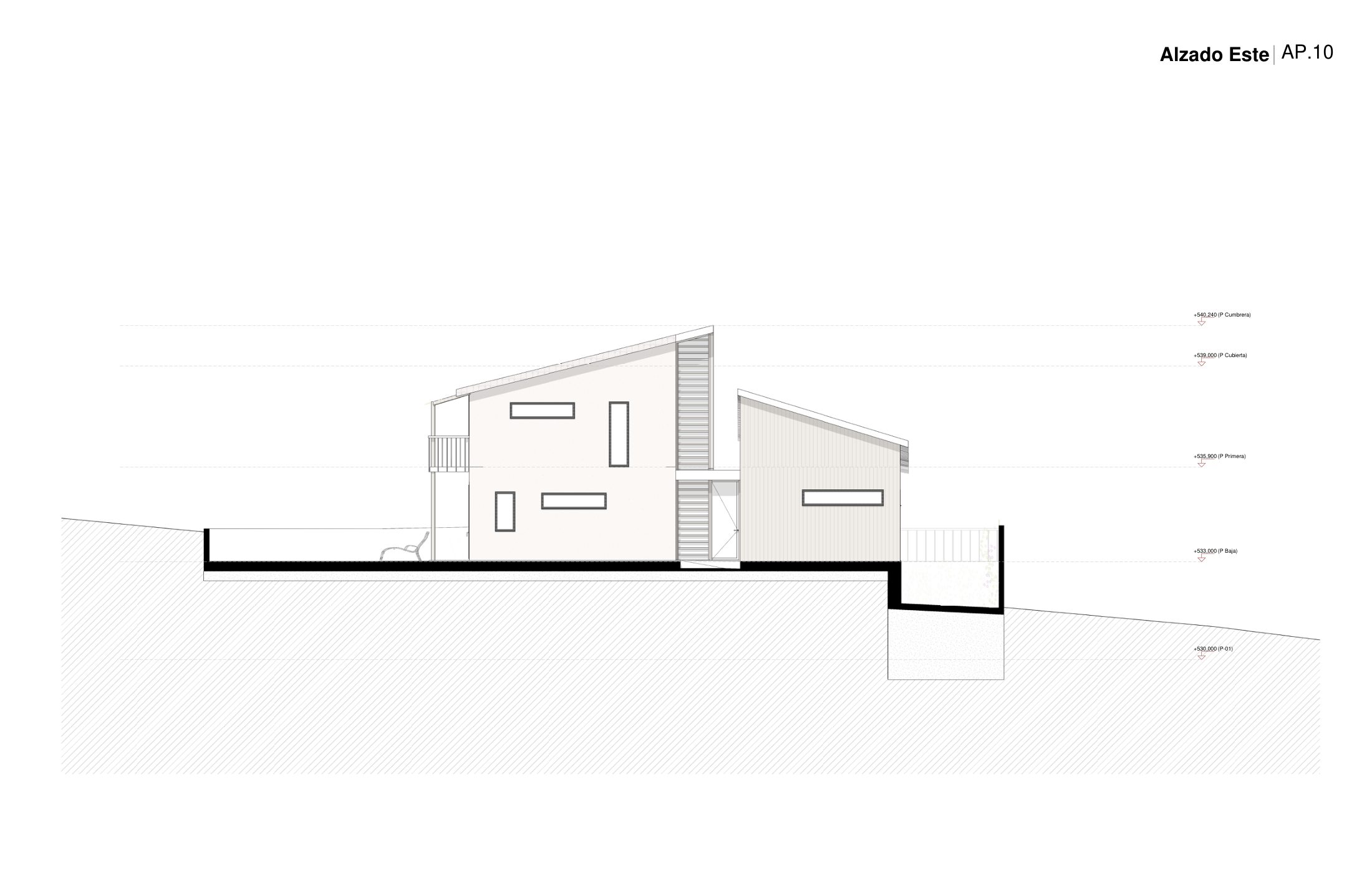 L-House — alzado este