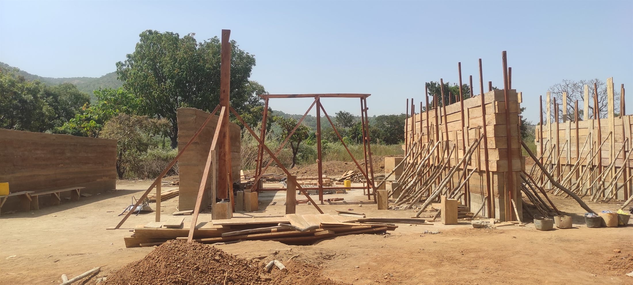 Obra: estructura de madera