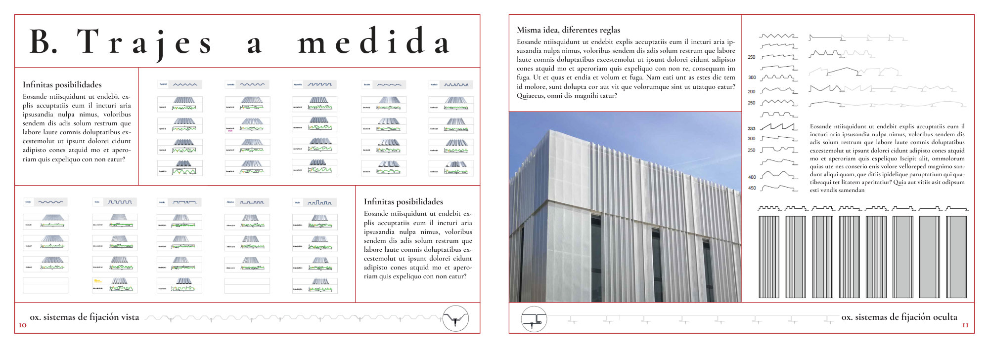 Customizacion de perfiles sobre fachada construida